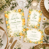 Save The Date Mariage Citron Romantique