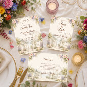 Save The Date Mariage romantique de jardin côtier