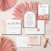 Rose de corail simple moderne Mariage de fleurs Re