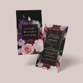 Carte Romantique Flore foncée Certificat cadeau