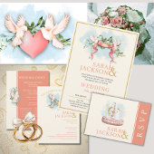 Doses romantiques Faire-part de mariage corallienn