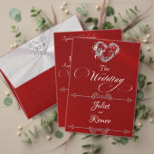 Romantic Silver Scroll Heart on Emerald RSVP Kaartje (Personaliseer deze collectie van deze onafhankelijke maker. Test)