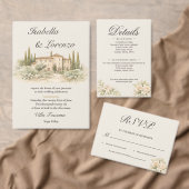 Romantic Tuscan Villa Calligraphy RSVP Card (Personnalisez la collection de ce créateur indépendant. )