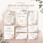 Plan de table de mariage botanique pastel romantiq