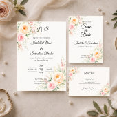 Invitation Mariage Floral Pastel Romantique