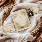 Invitation Fête de fin d'études romantique pastel