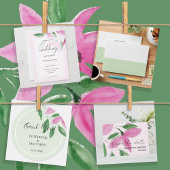 Save The Date Élégant Art Fleur sauvage d'aquarelle romantique
