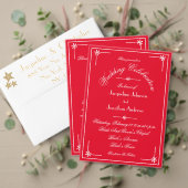 Serviette En Papier Simple Chic Script Romantique Rouge Mariage papier (Personnalisez la collection de ce créateur indépendant. Test)