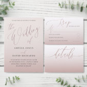 Numéro De Table Mariage de dégradé or Rose simple (Personnalisez la collection de ce créateur indépendant.)