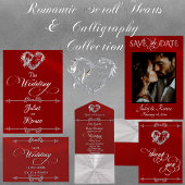 Programme Elegant Script & Monogram - Black Wedding