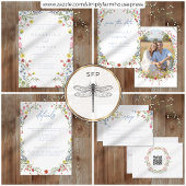 Save The Date Romantic Spring Wildflower Garden Wedding Photo