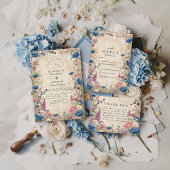 Invitation Romantic Spring Wildflower Wedding