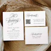 Romantische swirly kalligrafie bruiloft ceremonie programma