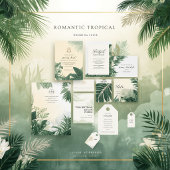 Faire-part de mariage tropical romantique
