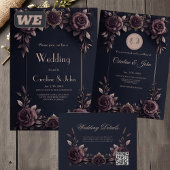 Menu Roses vintages romantiques.