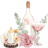 Sticker Rond Romantic wedding flowers blooming garden