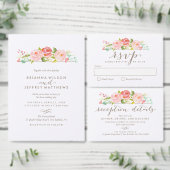 Roos Tuin Bloemen bruiloft uitnodiging (Personaliseer de collectie van deze zelfstandige maker.)