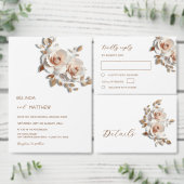 Invitation Fleurs 3D Roses Fardées Simple (Personnalisez la collection de ce créateur indépendant.)