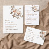 Invitation Rouge Or Rose 3D Fleurs Simple (Personnalisez la collection de ce créateur indépendant. )