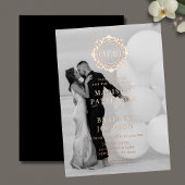 Étiquette de bande de cigare de mariage à monogram