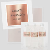 Serviette En Papier Elégant Rose Gold Black 30e Anniversaire Papier de