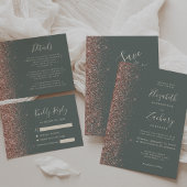 Carte de réponse de mariage vert sauge profond ave
