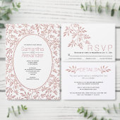 Carte De Placement Rose or feuille parties scintillant mariage tente  (Personnalisez la collection de ce créateur indépendant.)