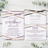 Carte RSVP en ligne Dusty Blue & Cranberry Streame (Personnalisez la collection de ce créateur indépendant.)