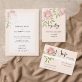 Save The Date Artistic Blush Rose aquarelle  peint à la main (Personnalisez la collection de ce créateur indépendant. )