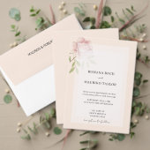 Blush Violet Rozen Waterverf Handgeschilderd All In One Uitnodiging (Personaliseer deze collectie van deze onafhankelijke maker. Test)