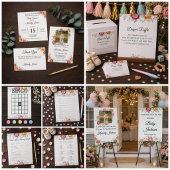 Bloc-note Bingo Baby Shower Rose Dorée