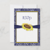 Collection Royal Blue and Yellow Sunflowers RSVP (Devant)