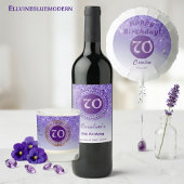 Sachets En Papier Parties scintillant violette chic et cadre pointil