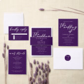 Ballotins Mariage de soirée minimaliste violet foncé (Personnalisez la collection de ce créateur indépendant.)