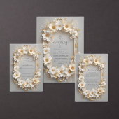 Cartons Réponse Royal White Roses Floral Mariage Couronne (Personnalisez la collection de ce créateur indépendant.)