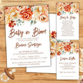 Serviette En Papier Rust Beige Floral Sexe Baby shower neutre