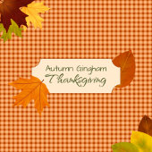 Automne En vichy Dîner Thanksgiving Invitation