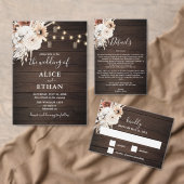 Sticker Rond Boho Rustic Fall Flowers Mariage (Personnalisez la collection de ce créateur indépendant. )