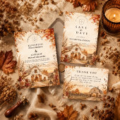 Save The Date Mariage de barn rustique d'automne