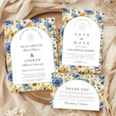 Carte De Remerciements Rustic Autumn Botanical Wedding