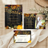 Rustique automne bois mariage numéro de table