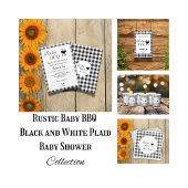 Rustieke Plaid Baby shower Bookplate Sticker
