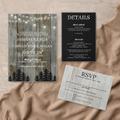 Invitation Mariage rustique de la Forêt Noire (Personnalisez la collection de ce créateur indépendant. )