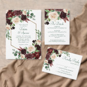 Invitation Blooms rustiques | Terracotta Marsala Baby in Bloo (Personnalisez la collection de ce créateur indépendant. )