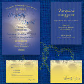 Étiquettes Tournesol rustique et Mariage bleu