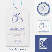 Sticker Rond Remerciement Citron Rustique 