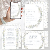 Tableau de sièges mariage bleu botanique rustique