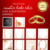 Invitations En Acrylique Automne Pêche verdure Aquarelle Cadre