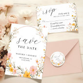 Invitation Mariage de Fleur sauvage de fleurs de Boho neutres