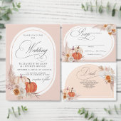 Boho Terracotta Pampas Pumpkins Herfstbruiloft Button Flesopener (Personaliseer de collectie van deze zelfstandige maker.)